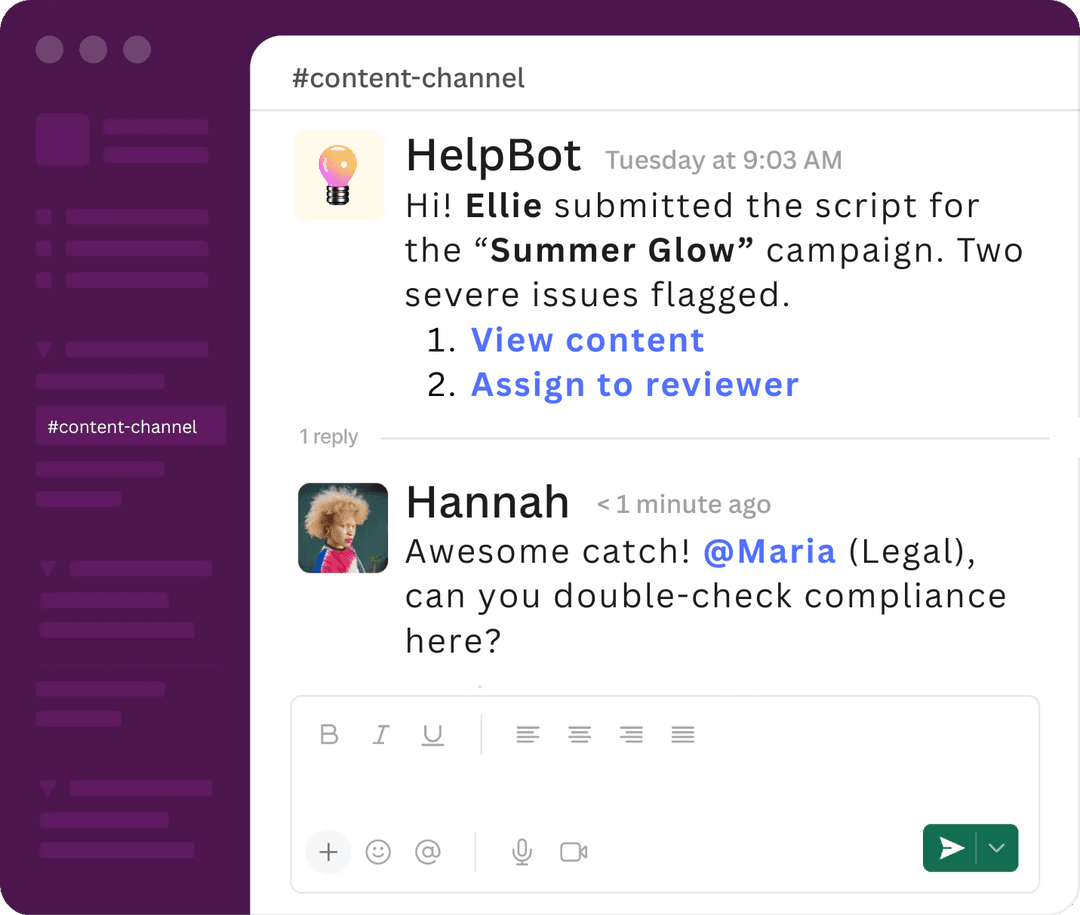 Slack-native & workflow-friendly